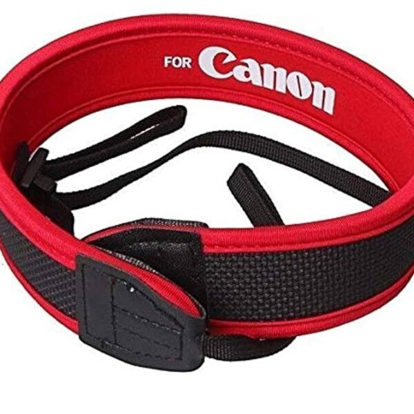 حزام كاميرا مطاطي من Canon باللون الأحمر – مناسب لكاميرات DSLR