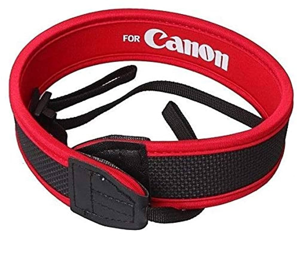حزام كاميرا مطاطي من Canon باللون الأحمر – مناسب لكاميرات DSLR