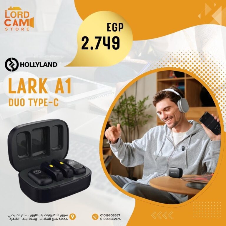 Hollyland Lark A1 Duo USB-C Wireless Microphone – مايك لاسلكي مزدوج لارك A1 تايب‑سي