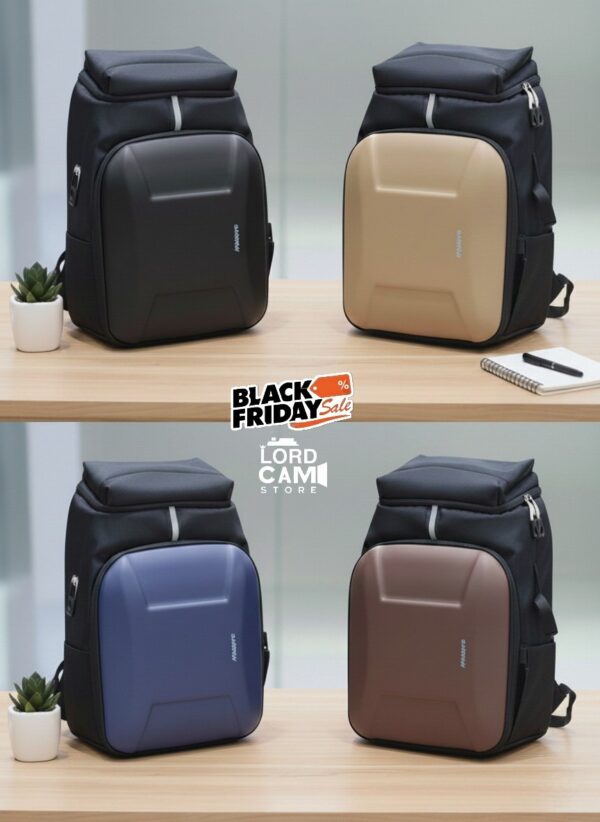 شنطة Foto Pro Safety الاحترافية – حماية فائقة بهيكل صلب لكاميرتين ولابتوب