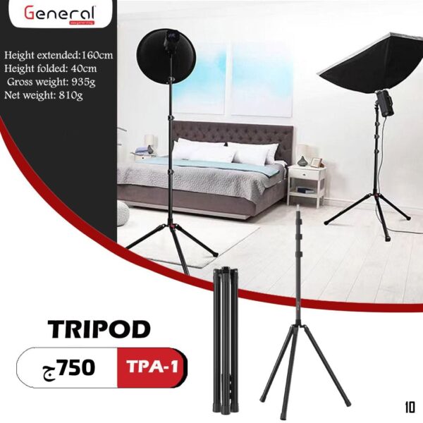 ترايبود TPA-1 – حامل فلاش قابل للتعديل مع تصميم خفيف ومتين