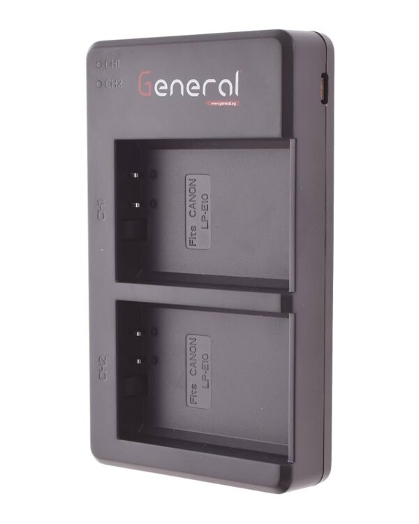 شاحن جينرال مزدوج لبطاريات كانون LP‑E8