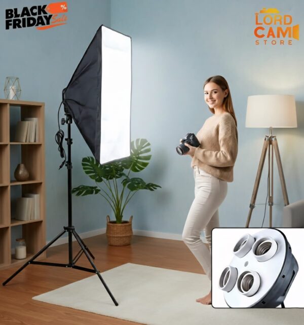 دوايا رباعي مع سوفت بوكس – تنظيم توزّع الضوء لنتائج تصوير ناعمة ومحترفة