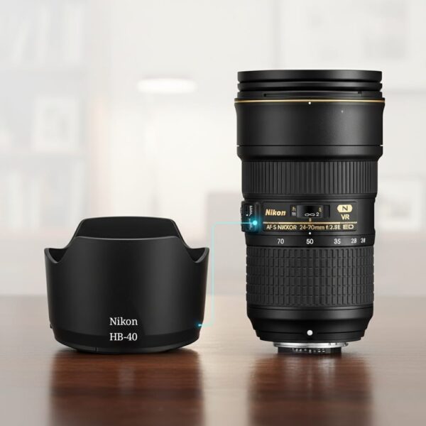 لينس هود HB-74﻿ لعدسة نيكون 24-70﻿ – حماية متطورة وتحسين جودة الصور